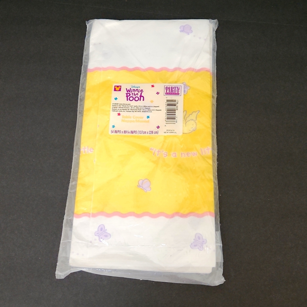 Vintage Disney Winnie The Pooh Party Express tablecloth Baby Shower New Arrival